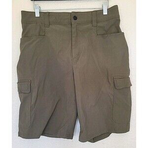 Orvis Cargo Shorts Mens Size 34 Army Green Hiking Fishing Outdoors Casual